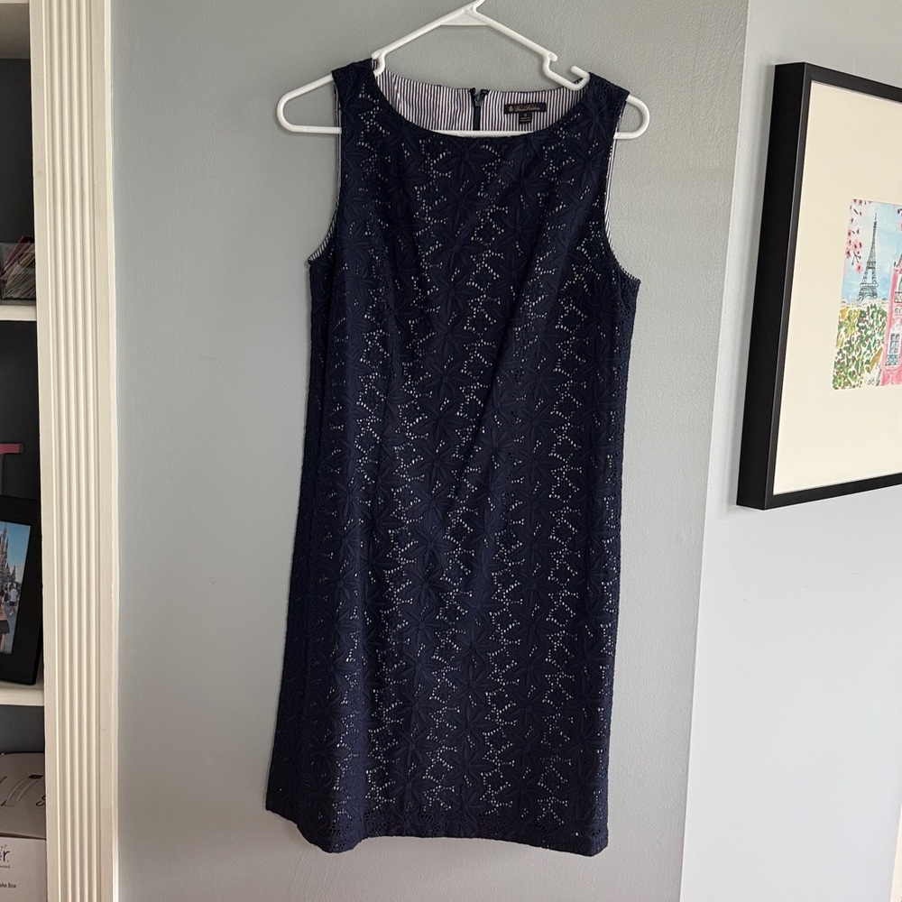 Brooks Brothers Floral Eyelet Summer Shift Dress